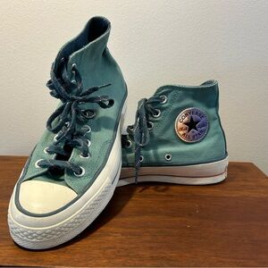 Converse Chuck Taylor Teal Green High Tops women’s size 8.5